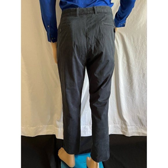 Ermenegildo Zegna Men's Pleated Pants Confort Black Straight Fit Size 52 - Picture 5 of 9